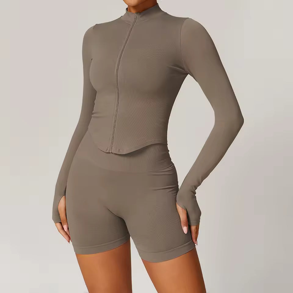 Juliette Zip Jumper & Shorts Set