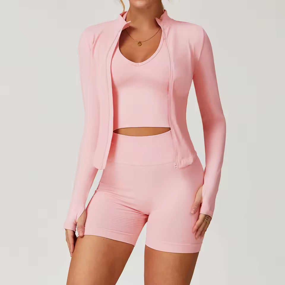 Juliette Zip Jumper, Top & Short Set