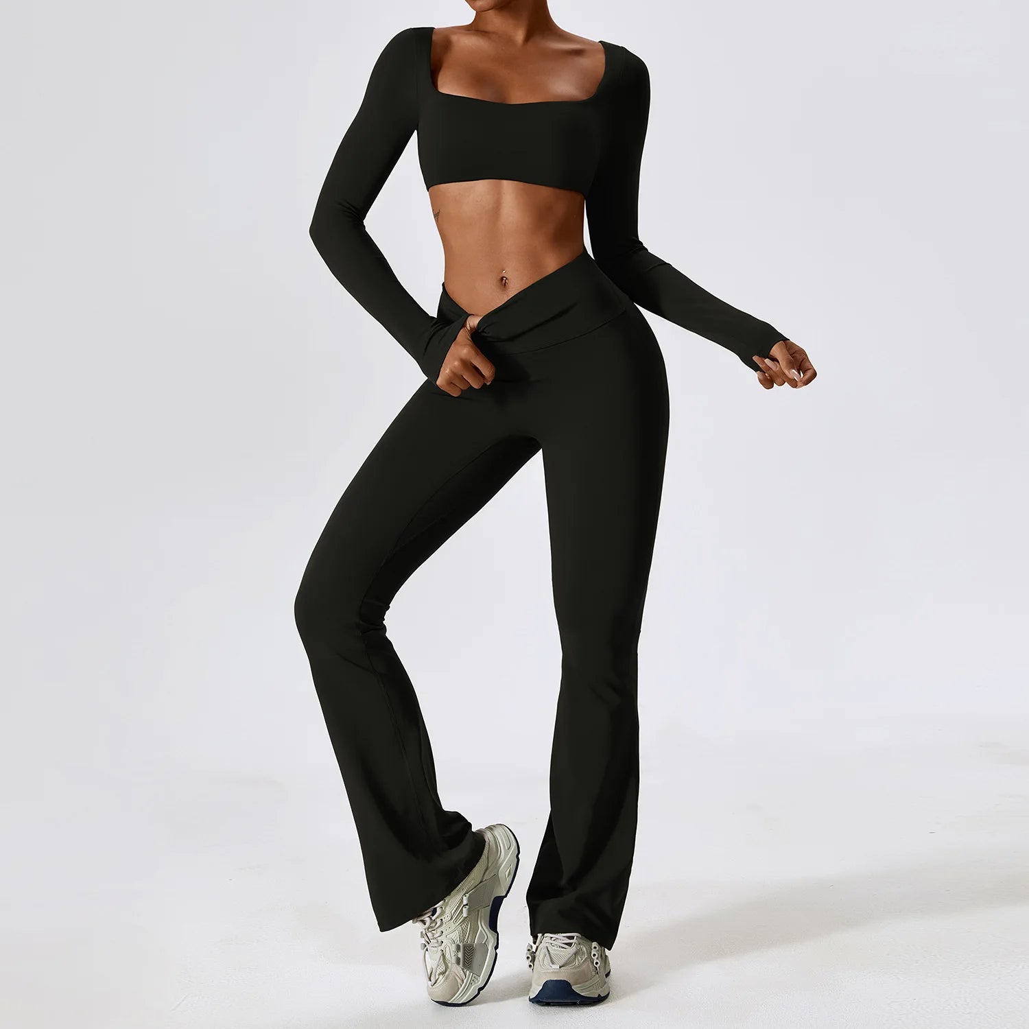Gabrielle Long Sleeve Top & Flare Set