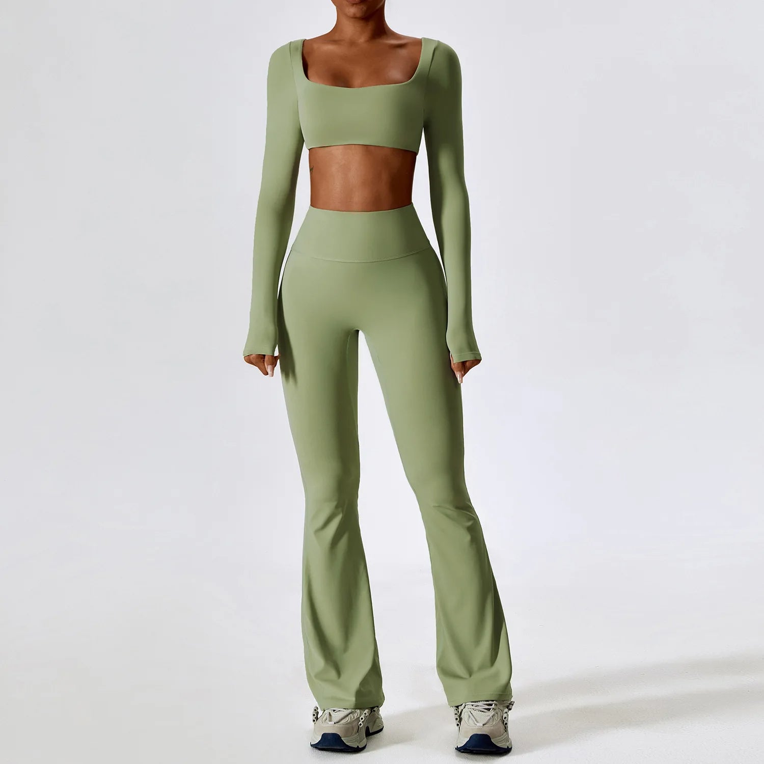 Gabrielle Long Sleeve Top & Flare Set