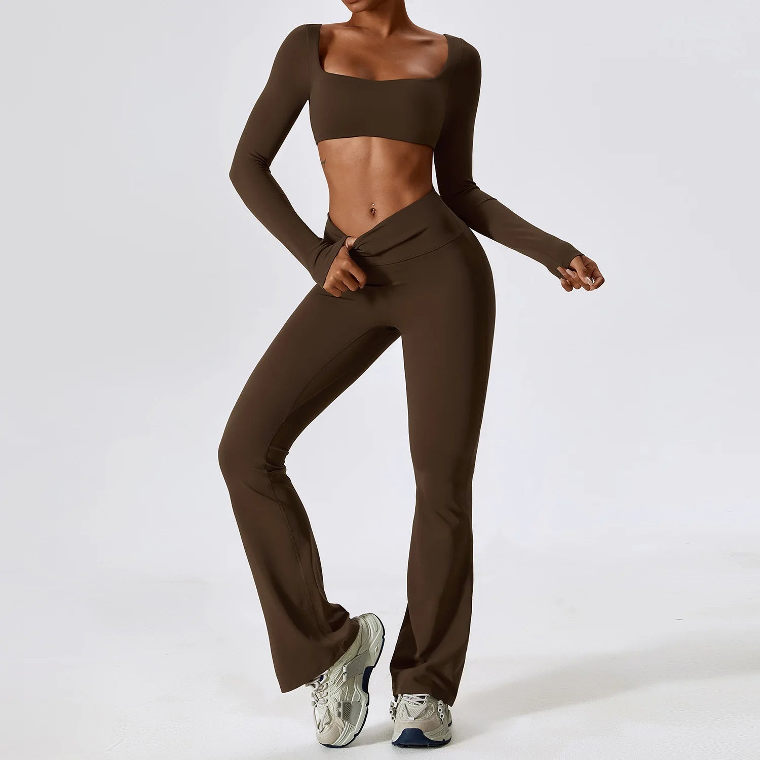 Gabrielle Long Sleeve Top & Flare Set